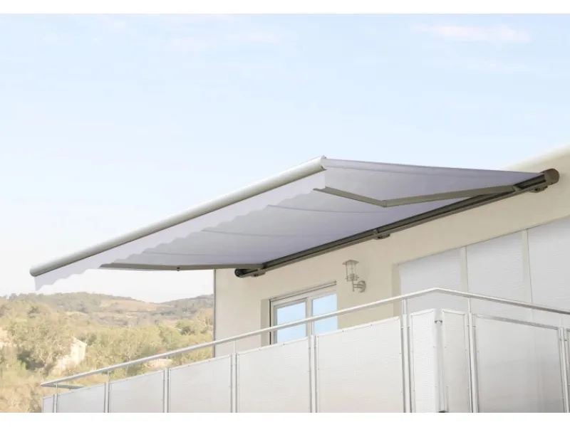 Kassetten-Markise H123 mit Volant 4,5x3m Acryl*MCW Outlet