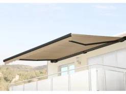 Kassetten-Markise H122 mit Volant 4x3m Polyester Anthrazit*MCW