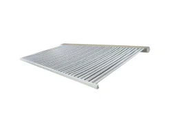 Kassetten-Markise H124 mit Volant 5x3m Polyester Grau/Weiß*MCW Sale