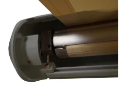 Kassetten-Markise H124 mit Volant 5x3m Polyester Grau*MCW Outlet