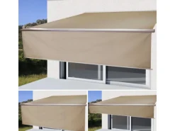 Kassetten-Markise H124 Volant Ausfahrbar 4x3m Polyester*MCW New