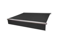 Kassetten-Markise H124 Volant Ausfahrbar 4x3m Polyester Weiß*MCW