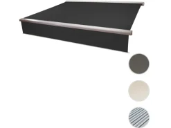 MCW Markisen|Kassetten-Markise H124 Volant Ausfahrbar 4,5x3m Polyester