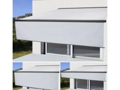 Kassetten-Markise H124 Volant Ausfahrbar 4x3m Acryl Anthrazit*MCW Discount