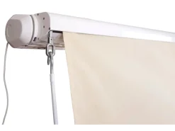 MCW Markisen|Kassetten-Markise H124 Volant Ausfahrbar 5x3m Polyester Grau/Weiß