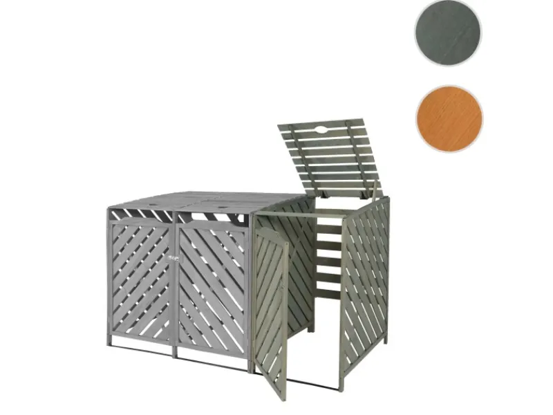 Mülltonnenbox Erweiterung J44 Grau 120x68x98cm*MCW Discount