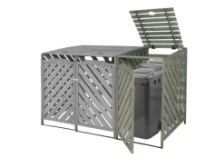 Mülltonnenbox Erweiterung J44 Grau 120x68x98cm*MCW Discount