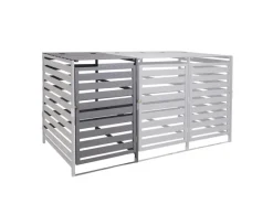 MCW Mülltonnenboxen|Mülltonnenbox Erweiterung H62 Hellgrau 114x67x97cm