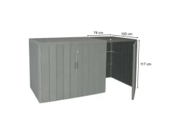 MCW Mülltonnenboxen|Mülltonnenbox Erweiterung J28 Braun 117x79x105cm