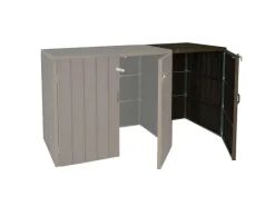 MCW Mülltonnenboxen|Mülltonnenbox Erweiterung J28 Braun 117x79x105cm