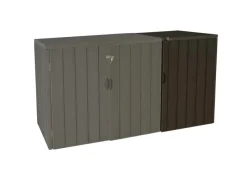 MCW Mülltonnenboxen|Mülltonnenbox Erweiterung J28 Braun 117x79x105cm
