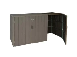 MCW Mülltonnenboxen|Mülltonnenbox Erweiterung J28 Braun 117x79x105cm