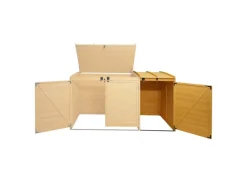 MCW Mülltonnenboxen|Mülltonnenbox Erweiterung H75 Braun 120x68x104cm