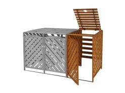 Mülltonnenbox Erweiterung J44 Braun 120x68x98cm*MCW Clearance