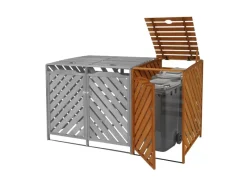 Mülltonnenbox Erweiterung J44 Braun 120x68x98cm*MCW Clearance