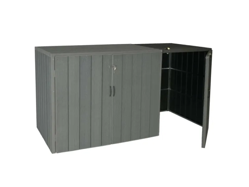 MCW Mülltonnenboxen|Mülltonnenbox Erweiterung J28 Grau 117x79x105cm