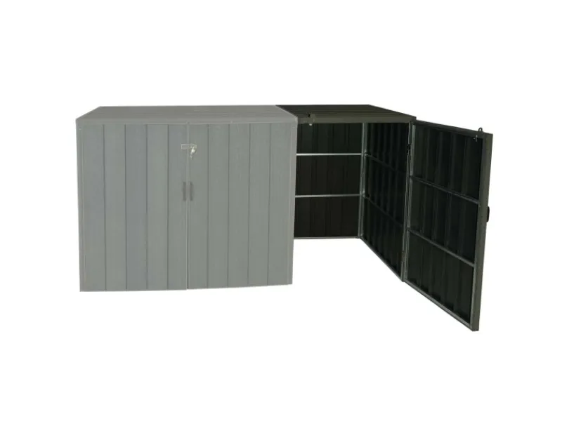 MCW Mülltonnenboxen|Mülltonnenbox Erweiterung J28 Grau 117x79x105cm