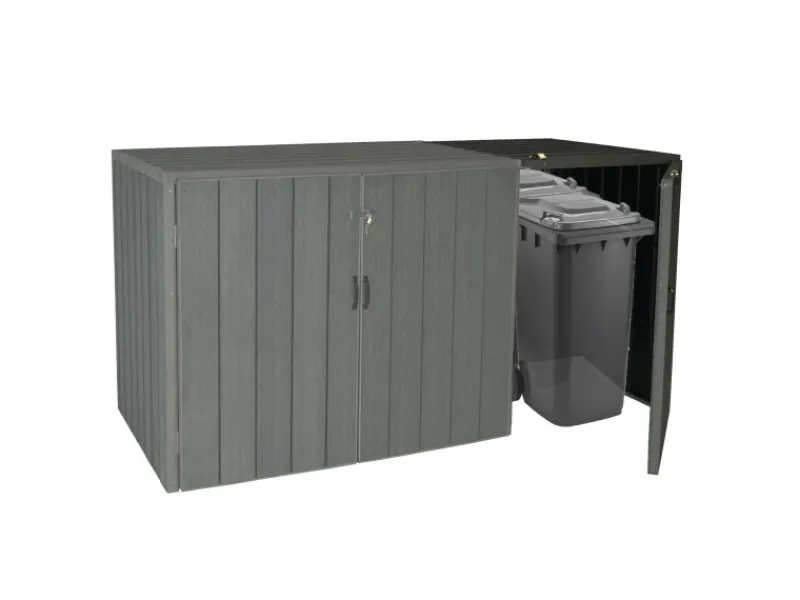MCW Mülltonnenboxen|Mülltonnenbox Erweiterung J28 Grau 117x79x105cm