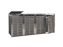 Mülltonnenverkleidung K14 4er Anthrazit 120x264x85cm*MCW Best