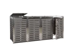 Mülltonnenverkleidung K14 4er Anthrazit 120x264x85cm*MCW Best