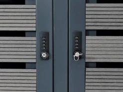 Mülltonnenverkleidung K14 4er Anthrazit 119x264x84cm*MCW