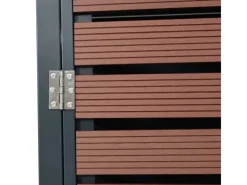 Mülltonnenverkleidung K14 4er Walnuss-Holzoptik 119x264x84cm*MCW Discount