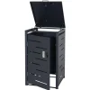 MCW Mülltonnenboxen|Mülltonnenverkleidung E83 1er Anthrazit Stahl 24kg 103x60x62cm