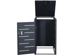 MCW Mülltonnenboxen|Mülltonnenverkleidung E83 1er Anthrazit Stahl 24kg 103x60x62cm