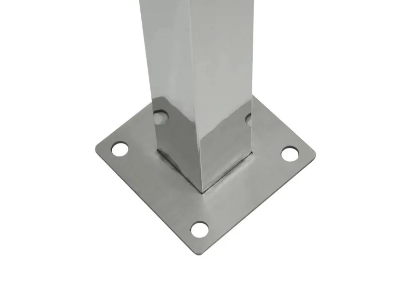 MCW Mülltonnenboxen|Mülltonnen-Zaun J55 Edelstahl 150x165x85cm Silber