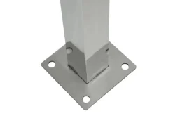 MCW Mülltonnenboxen|Mülltonnen-Zaun J55 Metall Edelstahl 150x85x85cm Silber