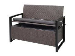 Poly-Rattan 2er Sitzbank F39 -meliert Kissen*MCW Discount