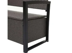 Poly-Rattan 2er Sitzbank F39 -meliert Kissen*MCW Discount