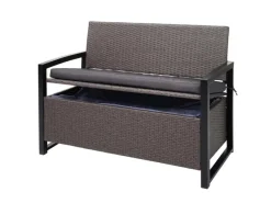 Poly-Rattan 2er Sitzbank F39 -meliert Kissen*MCW Discount