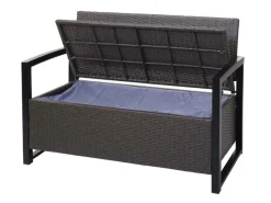 Poly-Rattan 2er Sitzbank F39 -meliert Kissen*MCW Discount