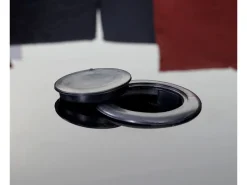 Poly-Rattan Garnitur E17 Rund Polster Dunkelgrau Kissen Terracotta*MCW Hot