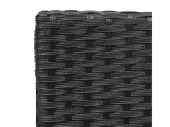 Poly-Rattan Garnitur F55 4-teilig Kissen Dunkelgrau*MCW Discount