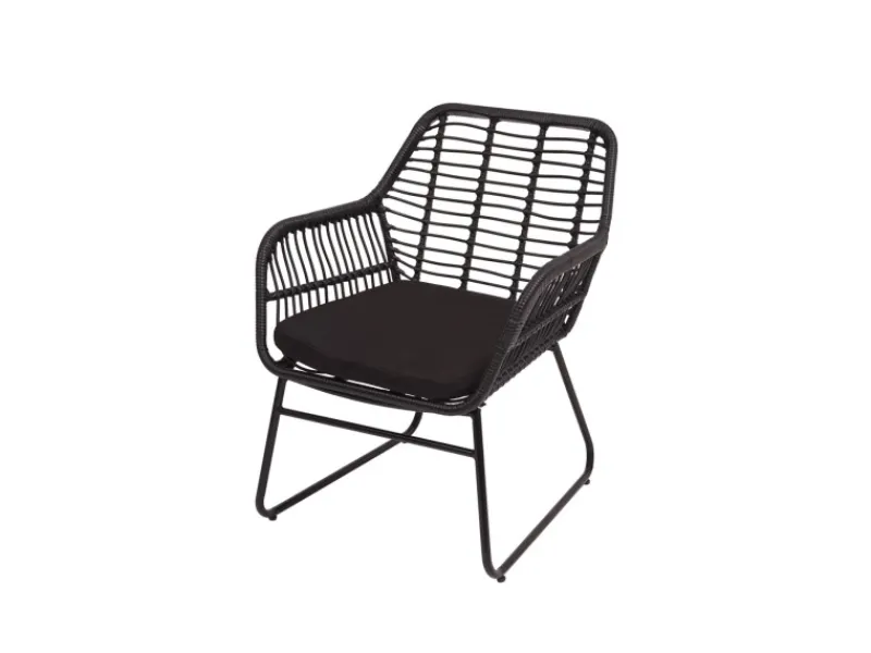 MCW Gartenbänke|Polyrattan Garnitur G17a 4-teilig Polster ohne Dekokissen