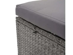 Poly-Rattan Sitzbank G16 Kissen Dunkel*MCW New