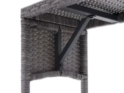 Poly-Rattan Sitzbank G16 Kissen Dunkel*MCW New