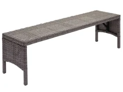 Poly-Rattan Sitzbank G16 Kissen Dunkel*MCW New