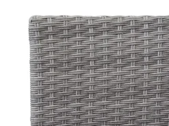 Poly-Rattan Sitzbank mit Tisch E24 Grau Kissen Dunkelgrau*MCW
