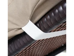 Poly-Rattan Sonnenliege A51 Premium Kissen Creme*MCW Best