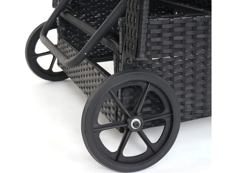 Poly-Rattan Sonnenliege Cesena Kissen Terracotta*MCW Outlet