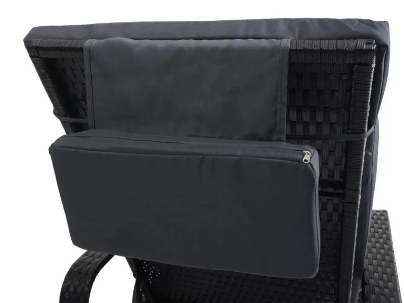 Poly-Rattan Sonnenliege Cesena Kissen Grau*MCW Sale