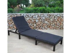 Poly-Rattan Sonnenliege A51 Basic Kissen Grau*MCW Sale