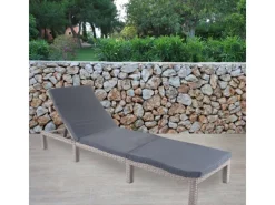 Poly-Rattan Sonnenliege A51 Basic Kissen Dunkel*MCW Best