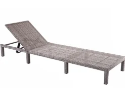 Poly-Rattan Sonnenliege A51 Basic Kissen Dunkel*MCW Best