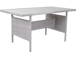 Poly-Rattan-Garnitur A29 Kissen Creme mit 2x Hocker*MCW New