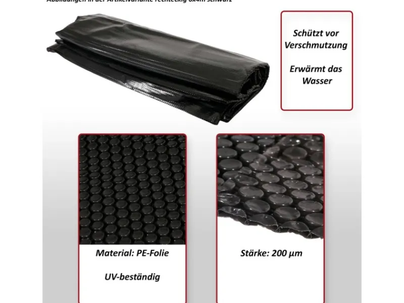 MCW Einbaupools|Pool Abdeckung|Pool-Abdeckung 200 µm Rechteckig 10x5m