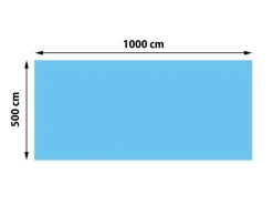 MCW Einbaupools|Pool Abdeckung|Pool-Abdeckung 200 µm Rechteckig 10x5m